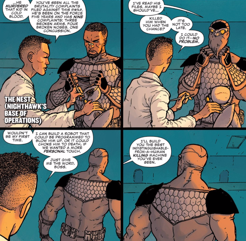 Illustration for article titled Nighthawk Is A Superhero Who's Trying to Fight Racism Head-On